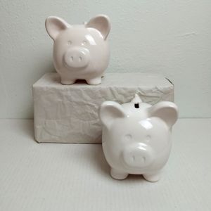 FINAL SALE ✨ 🔥Money Bank Porcelain Piggy Bank Bundle Of 2